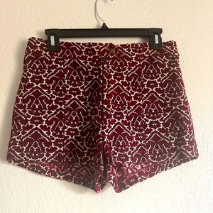 Ecoté Hadley terra cotta jacquard shorts
